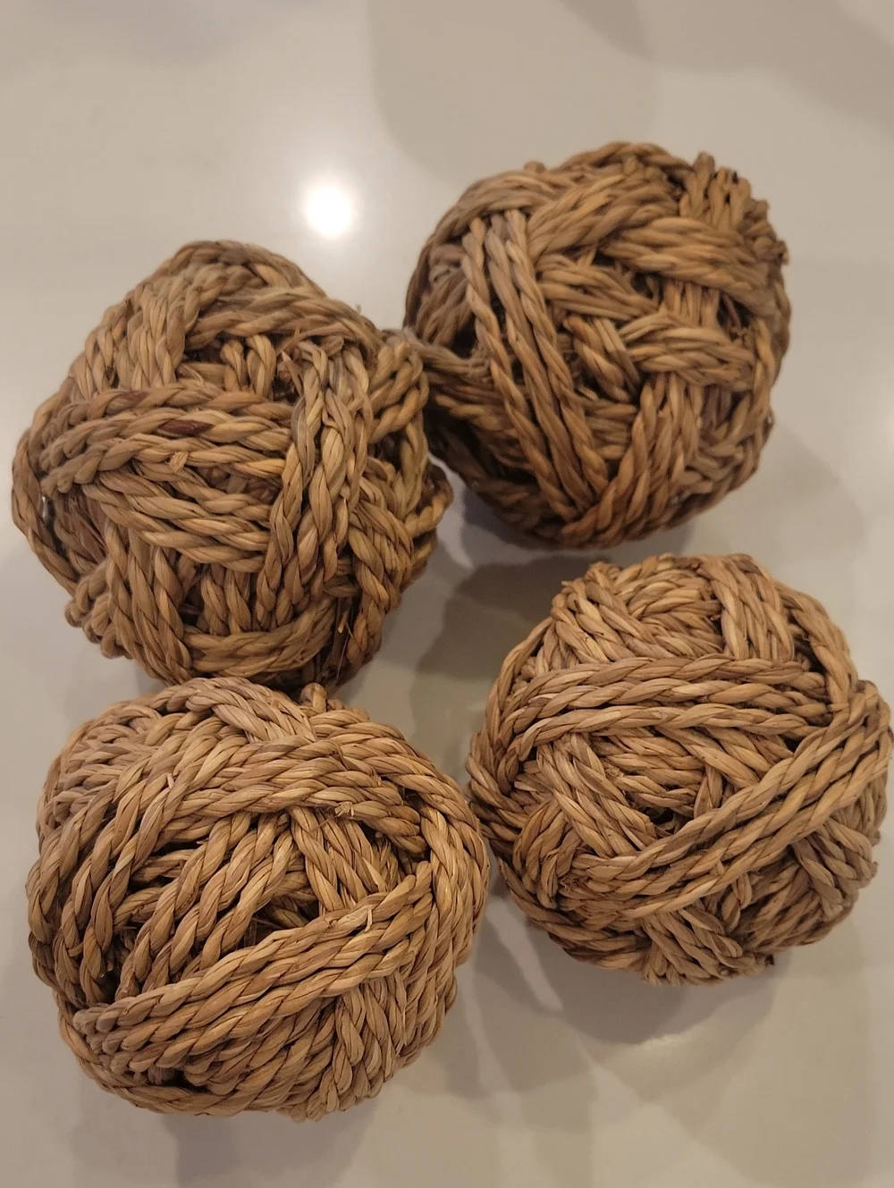 Pottery Barn Rope/ Wicker Ball Sphere Bundle